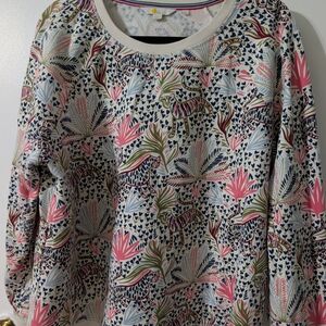 Boden Multicolor Striped Collar Top